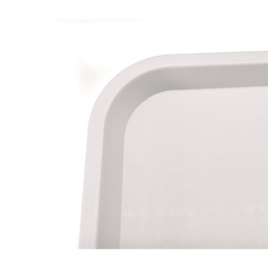 Bandejas rectangulares blancas de plástico para servir comida rápida, ideales para uso en cafeterías. - Product Image 2