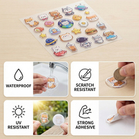 Autocollants en relief lumineux 3D personnalisés, autocollants en résine époxy en forme de dôme de dessin animé pour enfants, décorations de journal DIY et récompenses pour les élèves