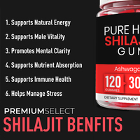 Gummies de Shilajit de l'Himalaya pour la santé et la force masculine, avec Ashwagandha pure et Maca, Gummies de Shilajit Gold en gros
