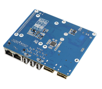 WIFI6 papan dasar Ethernet ganda untuk Raspberry Pi CM4, komputer Mini dengan Slot kunci M.2 E dukungan 5G/4G NVMe (CM4 tidak termasuk)