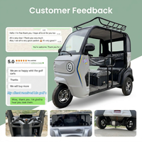 Tricycle électrique chinois à trois places, à carrosserie ouverte, haute puissance, avec porte-bagages de toit, véhicule à basse vitesse, convertible, pour usage agricole