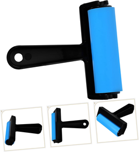 Rouleaux de presse-caoutchouc souples bleus, rouges et noirs pour la peinture au diamant, l'artisanat, la gravure, le collage, l'impression et les outils de tamponnage Longte - Product Image 2