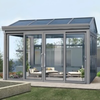Véranda 4 saisons sur pied personnalisée véranda solarium serre maison en verre aluminium jardin d'hiver véranda véranda