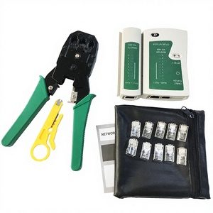 Alicates para cables de red, pelacables, crimpador + probador profesional RJ45 RJ11 RJ12 CAT5 UTP LAN - Product Image 1