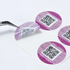 Étiquettes personnalisées pour numéros de série, étiquettes auto-adhésives imperméables de haute qualité avec roulement circulaire en pvc, code qr