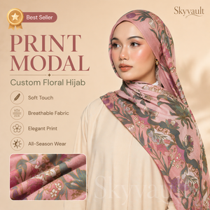 Abbigliamento estivo <span class=keywords><strong>moda</strong></span> in Malaysia abiti da donna musulmani 100% tessuto modale stampato con fiori Premium - Product Image 1