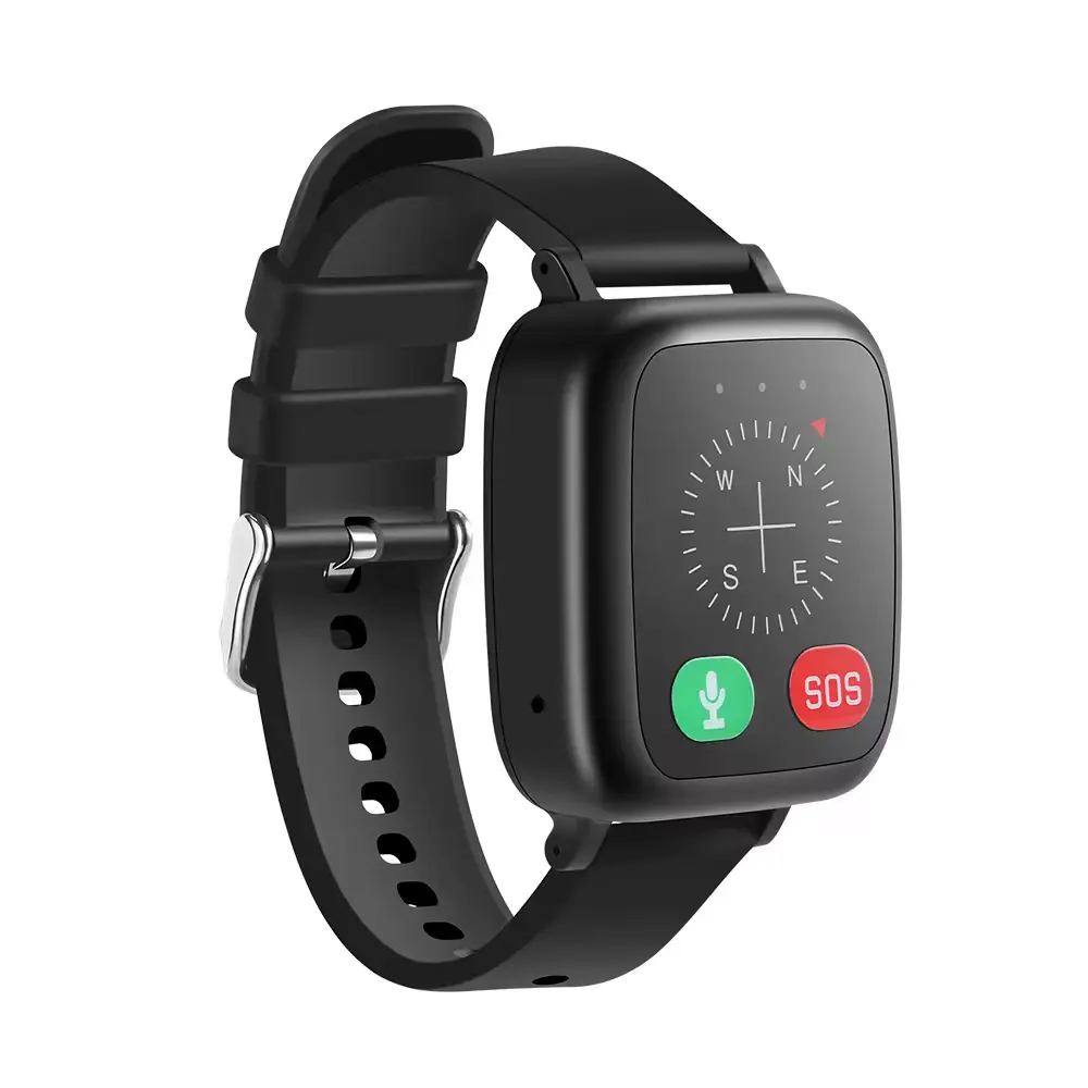 Vòng đeo tay thông minh GPS Tracker với Heart Rate Nhiệt độ phát hiện thời gian thực GPS Đồng hồ Bi-hướng nói chuyện bằng giọng nói G52 cho cao cấp Kid