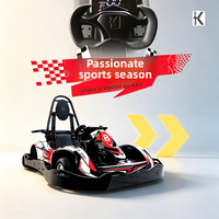Kart de course électrique à double moteur au lithium 48V, volant et pédales réglables, pour adultes et enfants, usage commercial en parc