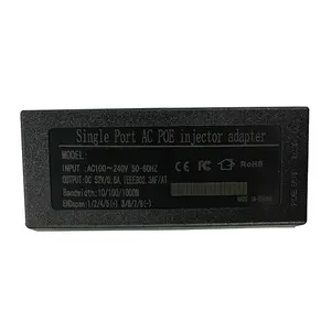 Baixo Custo Desktop Gigabit Injector 30W Interruptor Adaptador de Alta Alimentação para Câmera IP CCTV 1000Mbps IEEE802.3af/no POE Injector