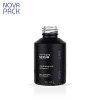 Récipient cosmétique en bambou 15ml 30ml 60ml flacon compte-gouttes en verre noir bouteilles d'huile pour le visage 1oz 2oz flacon de sérum avec compte-gouttes en bois foncé