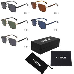 2025 nueva moda diseñador de lujo gafas de sol doble puente Vintage oro gafas de sol Retro logotipo personalizado gafas de sol de Metal para hombres - Product Image 1