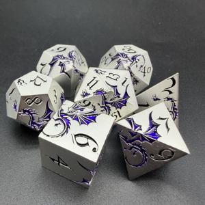 Juego de Dados Metálicos para DND, 7 Piezas, Aleación de Zinc, 16mm, Dados Poliédricos de Dragón para Juegos de Mesa <span class=keywords><strong>D</strong></span>&<span class=keywords><strong>D</strong></span> - Product Image 2