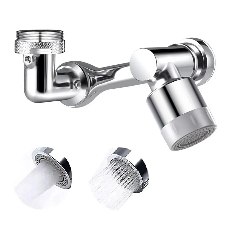 Universal Splash-proof Robotic arm 1080 Fold Rotate Faucet Universal Bubbler Kitchen Faucet For Kitchen/Bathroom/Park etc.