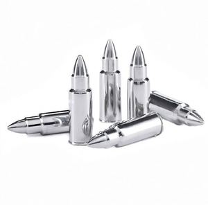 Juego de 6 Piedras de Whisky en Forma de Bala de Acero Inoxidable para Enfriar y Cubitos de Hielo Reutilizables con Pinzas, el Más Vendido - Product Image 3