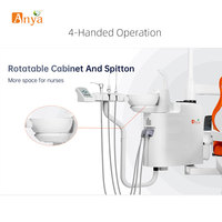 Fauteuil dentaire électrique intelligent, modèle de luxe, unité dentaire électrique avec ensemble complet pour clinique dentaire, avec compresseur d'air