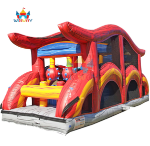 Circuito de Obstáculos Inflable Comercial con Temática de Lava para Adultos, Casa de Brinco con Elementos de Desafío para Alquiler en Fiestas - Product Image 1
