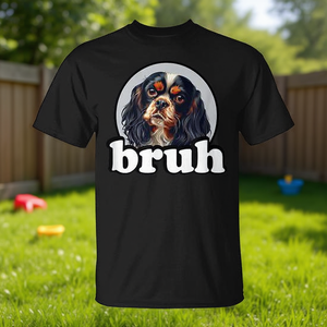 Camiseta tricolor Cavalier King Charles Spaniel para adultos, unisex, manga corta, cuello redondo, Top para amantes de las mascotas - Product Image 3