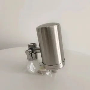 Cozinha aço inoxidável faucet água purificador, mini filtro de água torneira com cartucho cerâmico do filtro do carbono