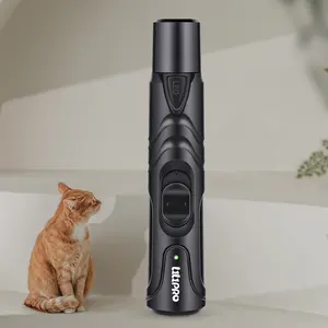 Lilipro New Pet Nail Máy Xay Cho Chó Và Mèo Với Ánh Sáng LED 2 Tốc Độ 5000/7500Rpm Tiếng Ồn Thấp Có Thể Sạc Lại Pet Móng Tay Máy Xay