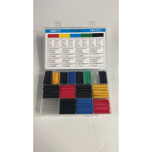 580 Pezzi di Guaina Termorestringente Colorata per Applicazioni a Bassa Tensione in Poliolefina PE PVC Certificata ROHS - Product Image 2