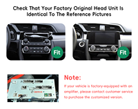 Système multimédia automobile Android UIS7865 10,33 pouces pour Honda Civic 2016 - 2021 CarPlay Android Auto Écran tactile Stéréo GPS Navigation