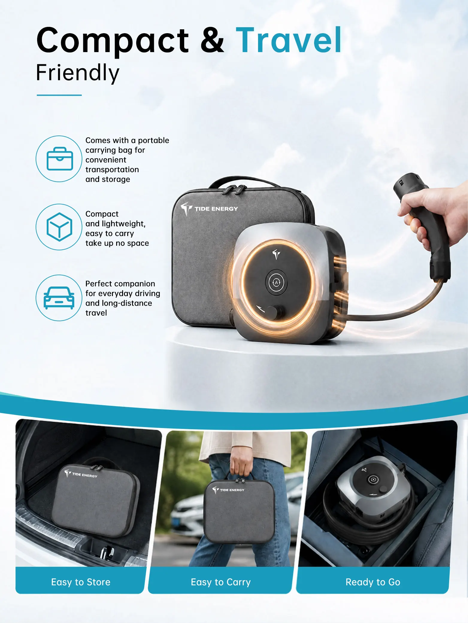 New TELD 3.5kW 16A CCS2 Portable EV Charging Gun CE CB Certified Compact Outdoor-Use Car Charger For · image 5