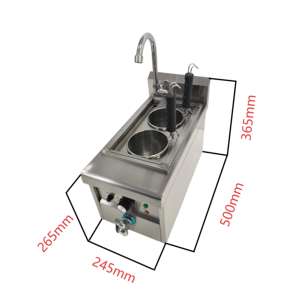 Fabrika Çıkışlı Ticari Mutfak Elektrikli <span class=keywords><strong>2</strong></span> Başlıklı Masaüstü Otomatik Erişte Makinesi İtalyan Erişte Pişirme Oteller Restoranlar - Product Image 6