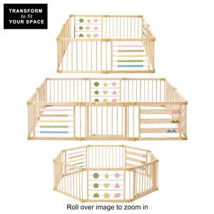 ילדים מעץ מוקפץ גדול נוסף פופ-למעלה גדול נייד ילדים משחקיות אוקטגון נייד מקורה 2 שנים עד 5 שנים - Product Image 3