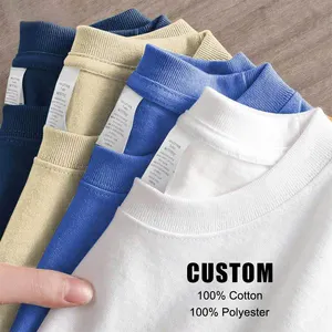 Round Neck T Shirts High Quality Blank Cotton Tshirts Unisex T Shirts Pour Hommes Custom T Shirt Printing Herren T-shirt For Men