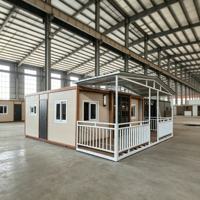 Casa Modular Expandible, Casa Cápsula Prefabricada, Diseño Plegable de Lujo, Edificio de Verano con Terraza en el Techo, Cafetería, Tienda