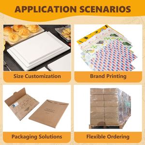 Free Biodegradable Kit 7 White <b>Greaseproof</b> Sandwich Wrapping <b>Paper</b> Custom logo Branded <b>Greaseproof</b> <b>Paper</b> Food Grade - Product Image 3