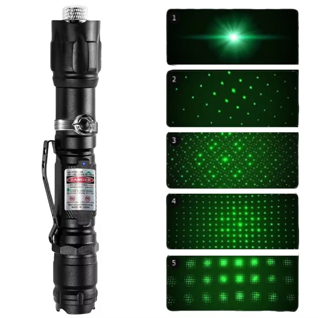 Buzzard High Quality Green Laser Pointer Starry Sky Pattern Strong Light Long Range Outdoor Astronomy Guide Laser Pen