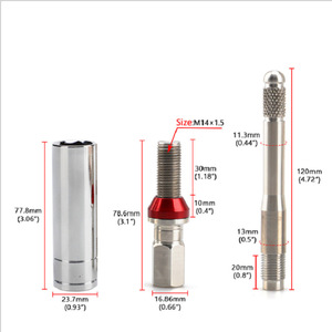 น็อตล้อเก็ตอิทออล M14x1.5 สแตนเลสสตีล แบบหัวบอลเรียว สำหรับดัดแปลงรถยนต์ - Product Image 4