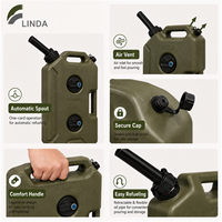 Kontainer Bahan Bakar HDPE 10L Dual Lock untuk ATV UTV Kendaraan Utilitas Off Road Pemasangan di Luar Jalan Pasokan Pabrik LINDA