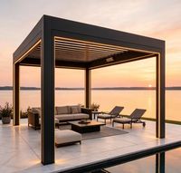 Pergola extérieure en aluminium de haute qualité Sweet Home, gazebo de terrasse sur mesure, bonne qualité et installation simple et facile