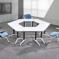 Meubles de bureau, table de conférence moderne et chaises, bureau pliable, table pliable