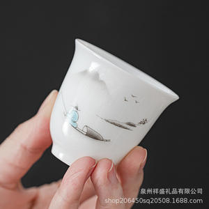 Juego de Té Kung Fu Dehua, Porcelana Blanca, Gaiwan, Taza de Té de Cerámica para Viaje, Regalo Empresarial, Juego Completo, Pequeño y Exquisito - Product Image 3