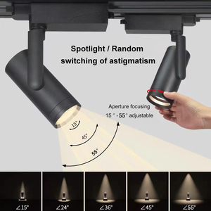 Zoommable 15W-40W dẫn theo dõi ánh sáng phong cách hiện đại tại chỗ theo dõi đường sắt đèn 220V nhôm cơ thể cho các cửa hàng ứng dụng tracklights - Product Image 2