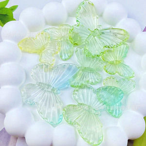 Adorno de resina acrílica con diseño de mariposa en degradado para fundas de teléfono, joyería, pinzas para el pelo, accesorios de bricolaje, venta al por mayor - Product Image 1