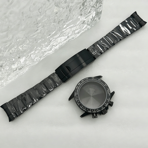 Boîtier de montre multifonction en acier inoxydable noir, or rose et argent, 39 mm, avec verre saphir, pièces en céramique, <span class=keywords><strong>cadran</strong></span> de 29,5 mm, mouvement VK63A - Product Image 2