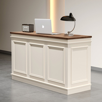 Comptoir en bois moderne sur mesure pour bars, restaurants, petits espaces - Style crème - Boutique de vêtements, bar F&B, table de bar, hôtels, hôpitaux, centres commerciaux