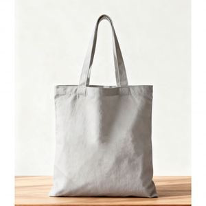 Reusable Women's Cotton Canvas Tote <b>Bag</b> with Zipper Closure Shoulder Shopping <b>Bag</b> - Product Image 1