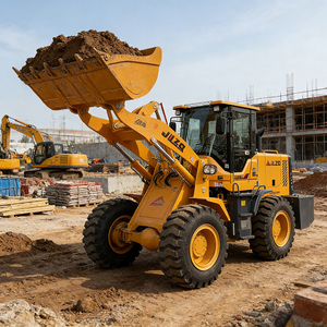 Chargeurs frontaux diesel certifiés CE par le fabricant, chargeurs 4x4, 7200*2450*3050 mm, mini-chargeuse sur pneus avec godet - Product Image 4