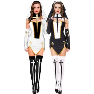 BAIGE all'ingrosso Costume da donna di Halloween Cosplay di ruolo diavolo vampiro suora Costume