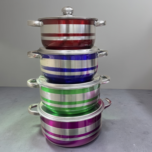 Set di Pentole Grandi da 4 Pezzi in Acciaio Inox per <span class=keywords><strong>Cucina</strong></span> a Induzione, Casseruola Classica da Portata e Pentola per Brodo, Utensili da <span class=keywords><strong>Cucina</strong></span> Sostenibili all'Ingrosso - Product Image 2
