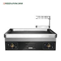 Équipement de cuisine commerciale, friteuse à induction multifonction 6KW, grill teppanyaki avec armoire