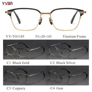Lunettes de vue en titane <span class=keywords><strong>extra</strong></span> légères personnalisées pour hommes Montures optiques à motif solide pour lunettes de vue personnalisées - Product Image 2