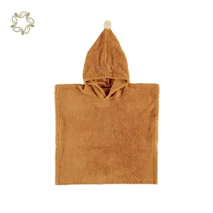 Baby Hooded Cape Towel Cute Organic Cotton Poncho Eco-friendly Hoody Blanket For Kids Soft Baby Cover-up Poncho Kids