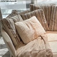 Foshan Fabrik Italienisches Minimalistisches Wohnmöbel Großes Stoff-Ecksofa Chaiselongue Drehbarer Sessel Wohnzimmer
