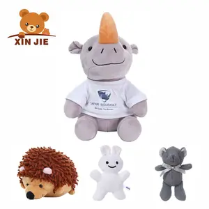 OEM Logo High quality wholesale lifelike soft grey rhinoceros stuffed rhino plush toys rhinoceros plush toys